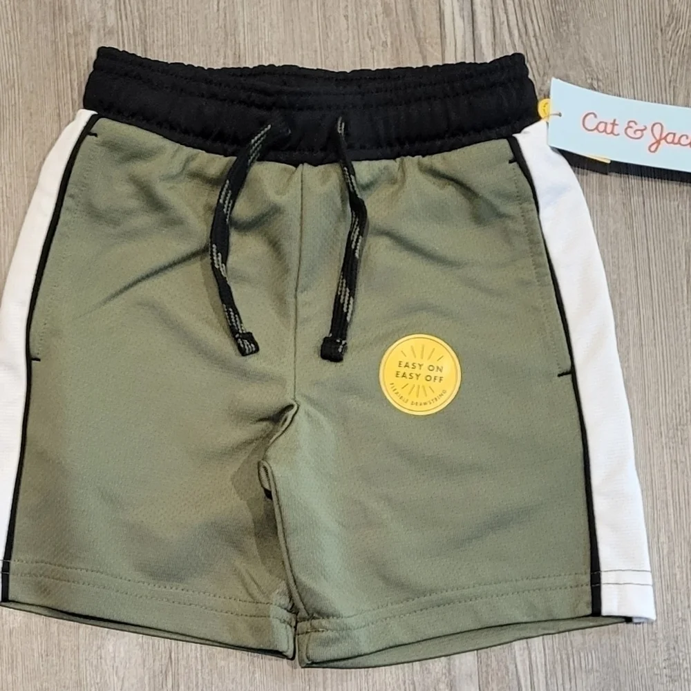 Toddler Boys' Active Jogger Pull-on Shorts with Side Stripes - 2T